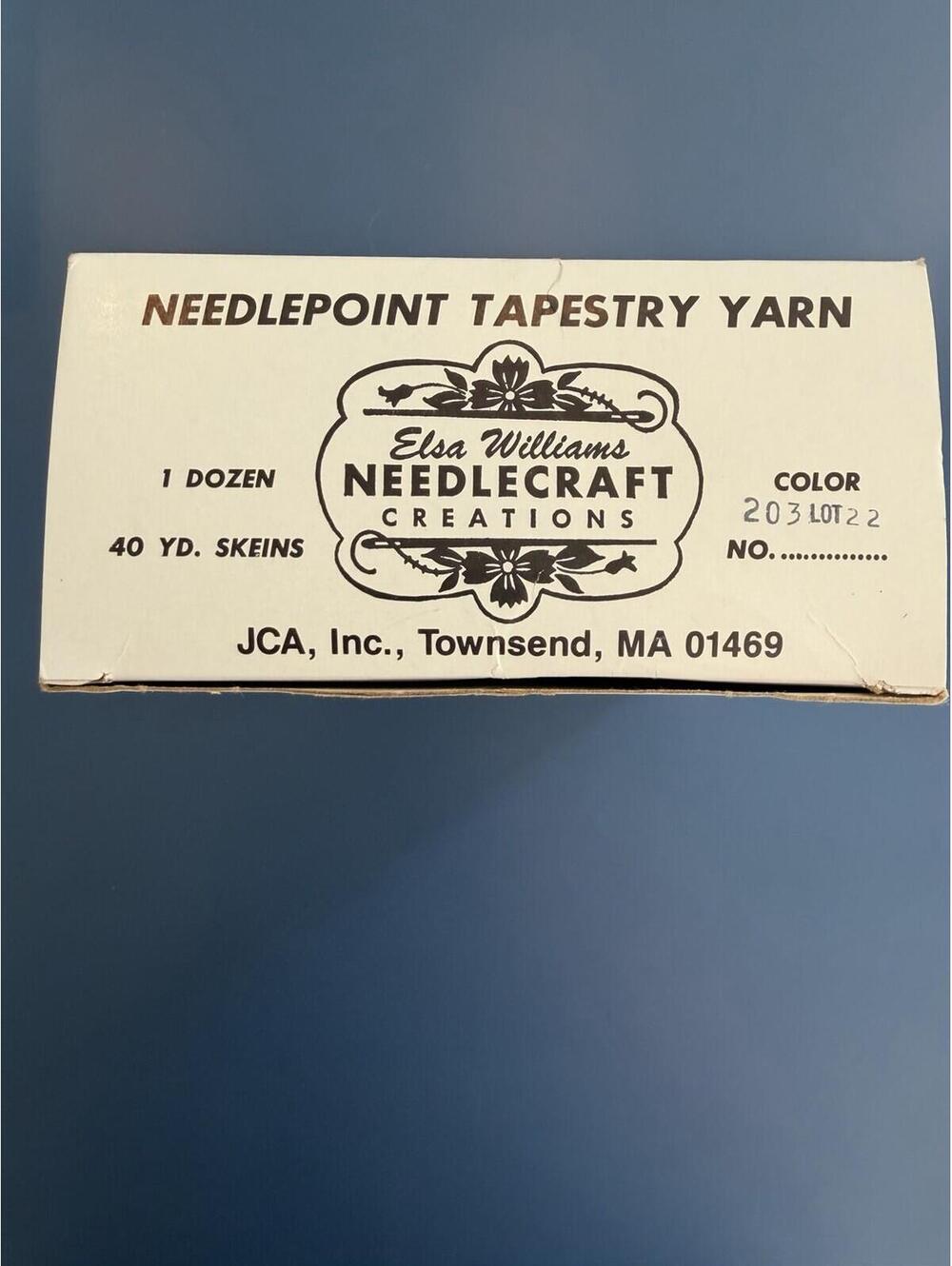 Elsa Williams Needlecraft Creations Needlepoint Tapestry Yarn 12ct Grey #203 NIB